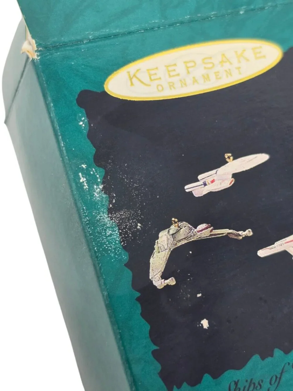 Vtg 1995 Hallmark Keepsake The Ships of Star Trek Ornament 3 Pc Set Miniatures